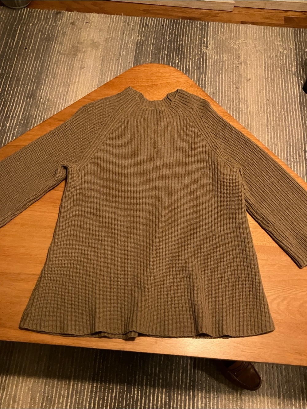 Elizabeth Suzann Taupe Raglan Wool Sweater
